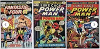 3 VTG 70s Marvel Comics LUKE CAGE POWER MAN & FFs