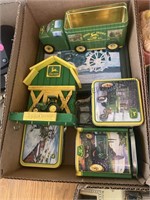 2 boxes of John Deere items