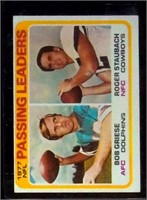 1978 Topps NFL Card, "Passing Leaders" w/ Griese