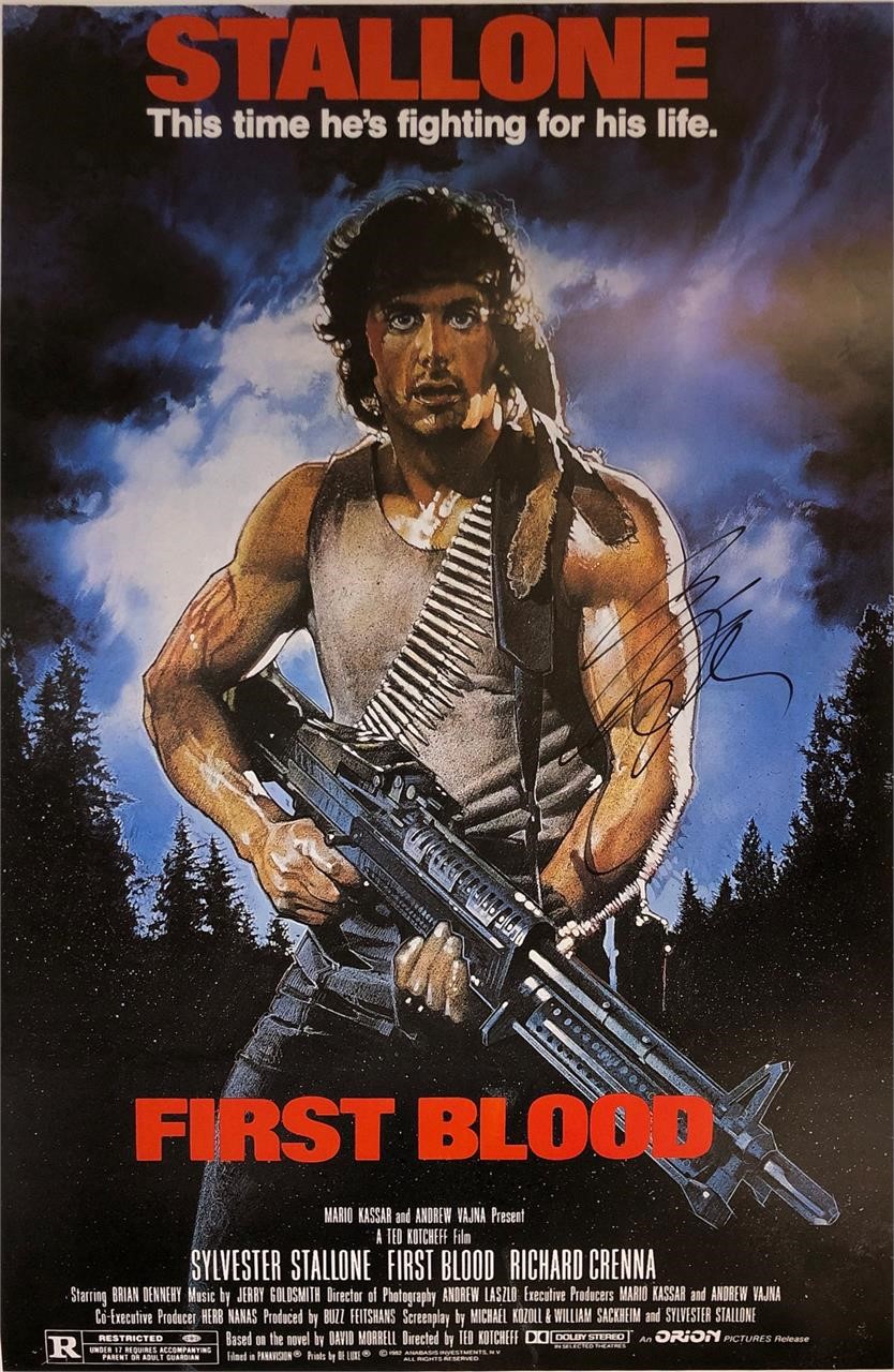 Rambo Sylvester Stallone Autograph Poster