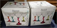 (2) Snazzy w Style Martini Glasses