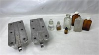 Pyrex Lab equipment and old vintage bottles