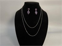 925 Sterling Silver Necklaces & Earrings