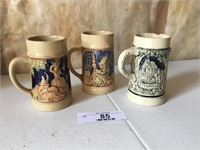 Lot of 3 German Made Steins.