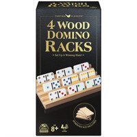 Wood Domino Racks, Set of 4 Trays for Mexican