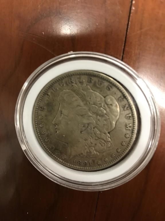 1 1891 Morgan dollar