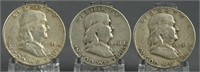 1951 1951-D 1951-S Franklin Half Dollars