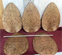 Decorative Fan Blades Burled Wood Design