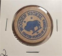 United State of America Wooden Nickel