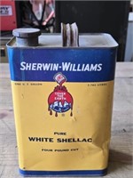 Sherwin Williams White Shellac Metal Can