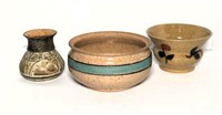 Pottery Bowls & Vase