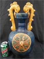 Blue Vase with Dragon Handles