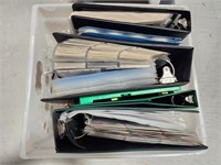 Bin of Misc. Sports Cards and Binders
