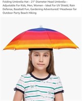 MSRP $12 Folding Umbrella Hat