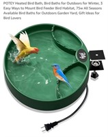 MSRP $30 Red not Green Heated Bird Bath