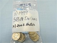 (11) 1999 SBA Dollars, (80) 2005 Nickels