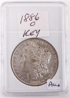 Coin 1886-O  Morgan Silver Dollar in Almost Unc.