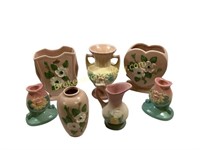 Seven Pieces Hull Art Pottery