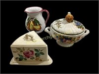 Tureen, Pitcher, Cheese Keeper