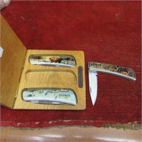 (3)Vintage wildlife knives.
