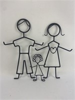 3pc Metal Family Figures 12"H