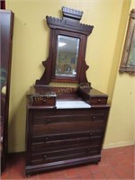 Antique Dresser - 40" x 17" x 77" Tall