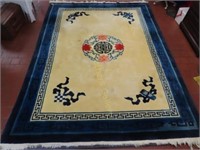 Chinese Wool Rug By Chung, Needs Cleaning