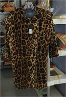 Talbot's Cheetah Print women's Coat Size 12 New