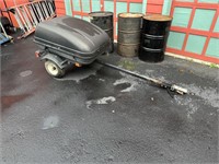 Tow behind motorcycle trailer