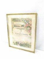 16"x21" vintage framed decorative marriage
