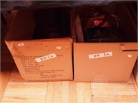 Two boxes including kitchenware,