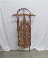 Wood Sled with metal runners - Royal Racer - worn