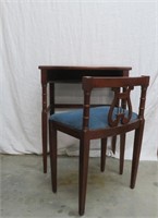 Mahogany Phone Stand and Chair - vintage