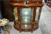 Vintage Queensland walnut china display cabinet,