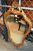 Ornate timber gilt wall mirror,