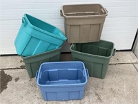 5 totes- no lids