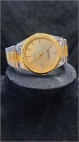 Mens 2 tone diamond quartz Lindenwold watch