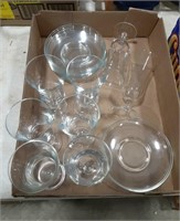 Clear glassware plates an glasses