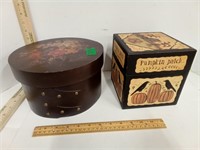 Pair Of Nice Fall Themed Decor Storage Boxes