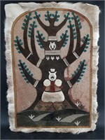 Siberian Yupik leather art piece, in need of atten