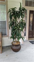 LARGE POTTED FAUX DRACAENA FRAGRANS-