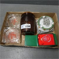 Cigar Glass Humidor, Ashtrays, Etc