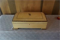 Vintage Jewelry Box with a Candle on top