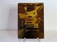 Pokemon Card Rare Gold Detective Pikachu Gx