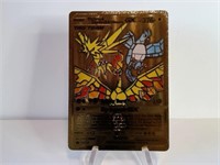 Pokemon Card Rare Gold Moltres & Zapdos