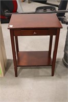 WOODEN SIDE TABLE WITH DRAWER 18"X13"X24"