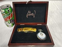 Al Agnew knife & pocket watch set