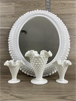 Mirror & Fenton Vases