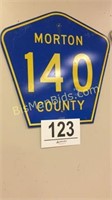 Retired Highway Sign - Morton County 140