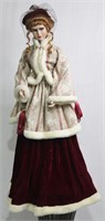 Large 38”  Porcelain Victorian Lady Doll